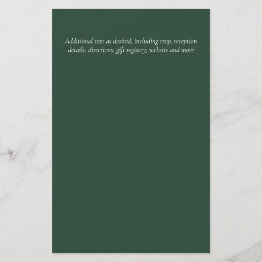 GOEDKOPSTE Huwelijksuitnodiging Groene Krans BUDGE (Achterkant)