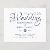 GOEDKOPSTE Stofblauwe Trouwfolder Flyer (Voorkant)