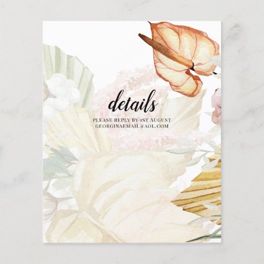 GOEDKOPSTE Tropische Pampasgras Trouw met een Knal Flyer (Achterkant)