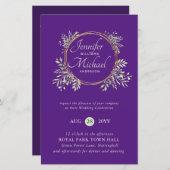 GOEDKOPSTE Trouwuitnodiging Groene Krans BUDGET (Voorkant / Achterkant)