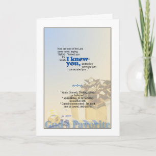 Goeie genade in jou, Jeremiah 1:5 Kaart