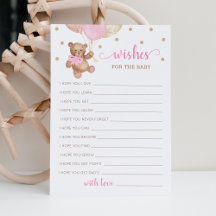 Goeie Wensen voor de Baby Shower Teddybeer