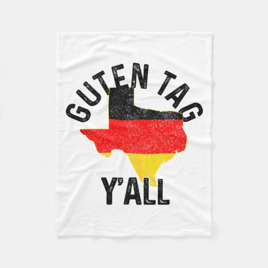 Goeiedag Y'all Grappig Texas Duitsland Duits Cadea Fleece Deken (Voorkant)