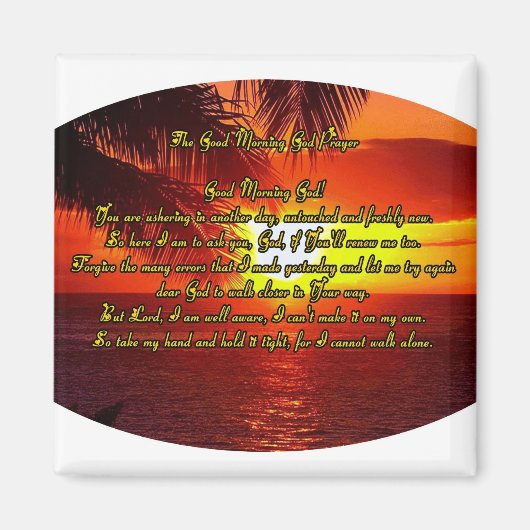 Goeiemorgen voor Gods gebed Magneet (Voorkant)