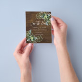 GOEKO Foto Save Dates Eucalyptus Bladeren Groene D Flyer (Hand)