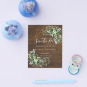 GOEKO Foto Save Dates Eucalyptus Bladeren Groene D Flyer (Enkel)