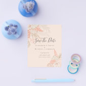 GOEKOOP Foto Save Dates PAMPAS GRAS Terracotta Flyer (Enkel)