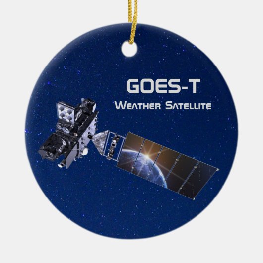 GOES-T Weathersatelliet Keramisch Ornament (Voorkant)