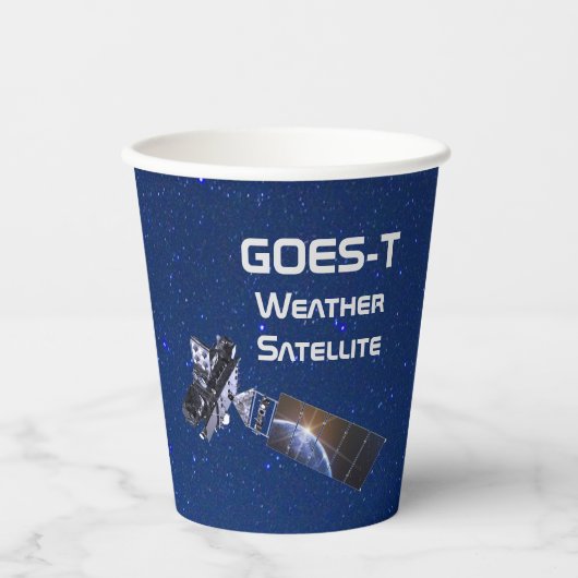 GOES-T Weathersatelliet Papieren Bekers (Voorkant)