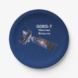 GOES-T Weathersatelliet Papieren Bordje