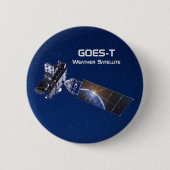 GOES-T Weathersatelliet Ronde Button 5,7 Cm (Voorkant)