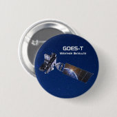 GOES-T Weathersatelliet Ronde Button 5,7 Cm (Voorkant /achterkant)