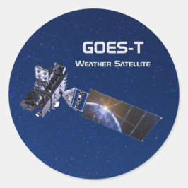 GOES-T Weathersatelliet Ronde Sticker