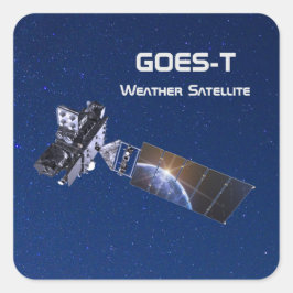 GOES-T Weathersatelliet Vierkante Sticker