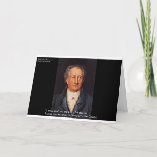 Goethe "Beautiful World" Quote Gifts Cards, enz. Kaart