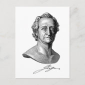 Goethe Bust met handtekening Briefkaart (Voorkant)