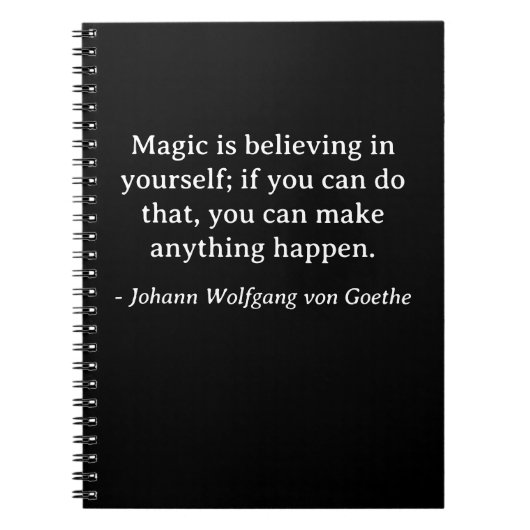 Goethe Geloof in Yourself Quote Notitieboek (Voorkant)