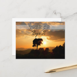 Goethe Inspirerend Quote "Begin het" Briefkaart