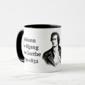 Goethe quote over het leven mok (Voorkant links)