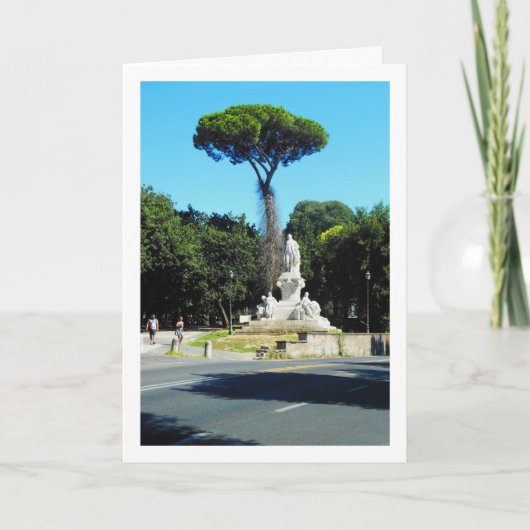 Goethe standbeeld in Villa Borghese in Rome, Itali Kaart (Voorkant)