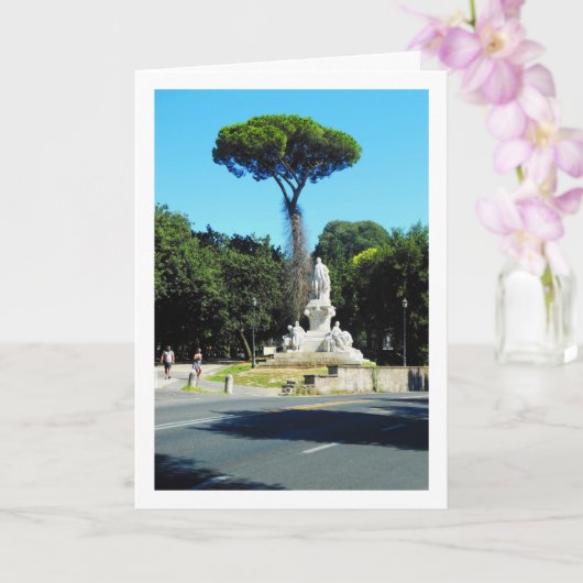 Goethe standbeeld in Villa Borghese in Rome, Itali Kaart (Orchidee)