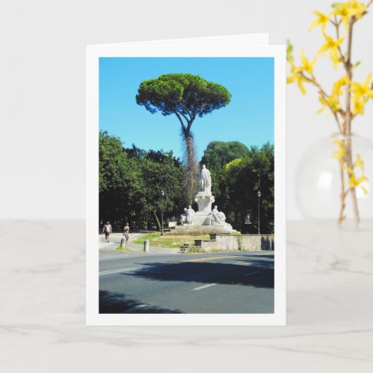 Goethe standbeeld in Villa Borghese in Rome, Itali Kaart (Gele Bloem)