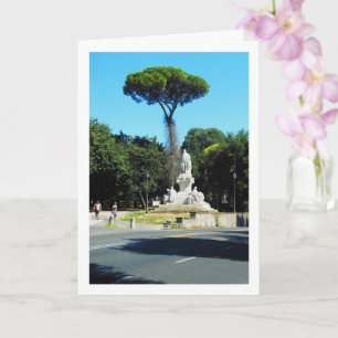 Goethe standbeeld in Villa Borghese in Rome, Itali Kaart