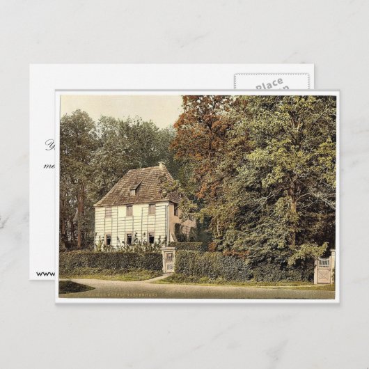 Goethe's House, Weimar, Thüringen, Duitsland klass Briefkaart (Voorkant / Achterkant)