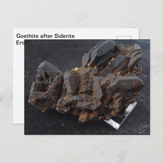 Goethite na Siderite Post Card Briefkaart (Voorkant / Achterkant)