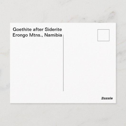 Goethite na Siderite Post Card Briefkaart (Achterkant)
