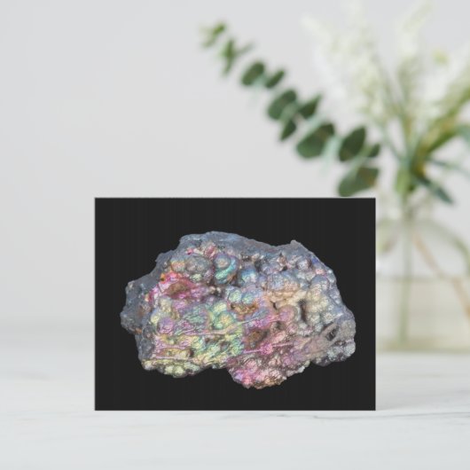 Goethite toont irdescentie briefkaart (Staand voorkant)