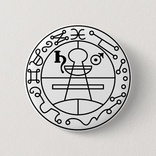 Goetia Seal of Solomon Ronde Button 5,7 Cm (Voorkant)