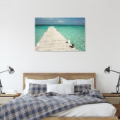 Goff Caye, een populair Barrier Reef Island Canvas Afdruk (Insitu (Slaapkamer))