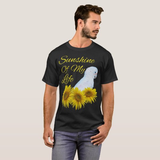 Goffins Cockato Parrot Sunshine Sunflower T-shirt (Voorkant volledig)