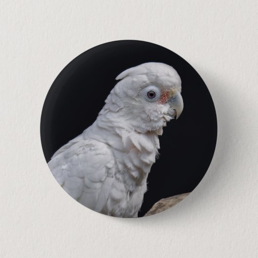 Goffin's Cockatoenbadge Ronde Button 5,7 Cm (Voorkant)