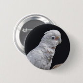Goffin's Cockatoenbadge Ronde Button 5,7 Cm (Voorkant /achterkant)