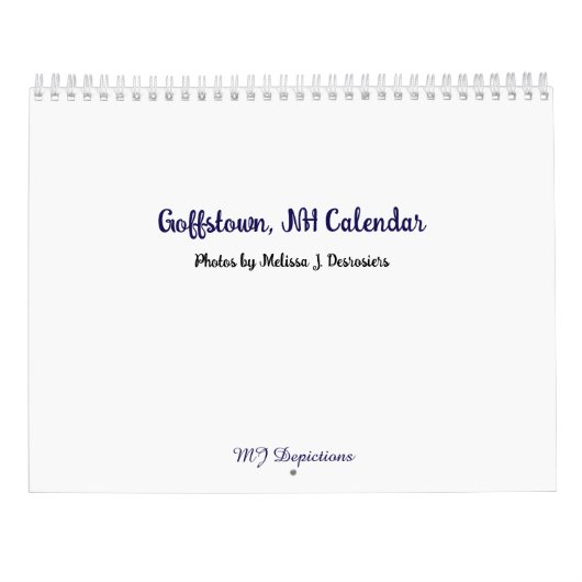 Goffstown NH Calendar Kalender (Achterkant)