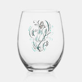 gogelpiephou wijnglas zonder voet (Voorkant)