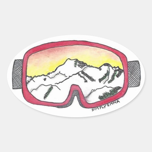 Goggle Reflectie Sticker (Voorkant)