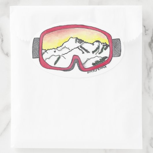 Goggle Reflectie Sticker (Tas)