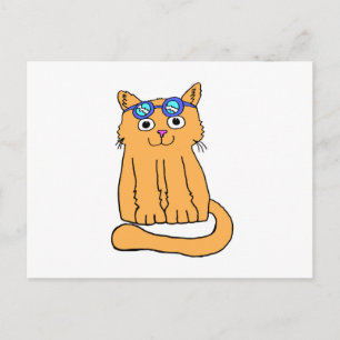 Goggles Cat Briefkaart