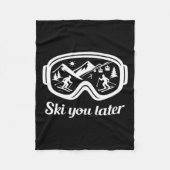 Goggles Fun You Ski Later Winter Ski Fleece Deken (Voorkant)
