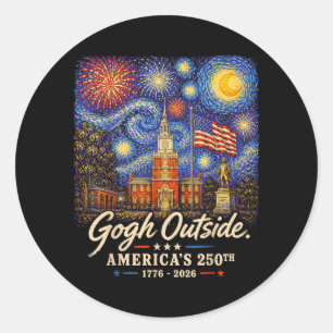 Gogh Buiten 250ste Verjaardag 1776 2026 Schilder D Ronde Sticker
