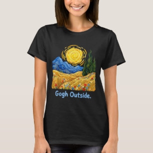 Gogh Buiten Sterrennacht Natuurliefhebber T-shirt