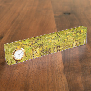 Gogh Gele Bloesems Whimsical Kantoor Personalisee Naambordje