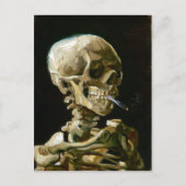 Gogh Head of a Skeleton met een Burning Cigarette Briefkaart (Voorkant)