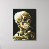 Gogh Head of a Skeleton met een Burning Cigarette Canvas Afdruk (Voorkant)