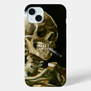 Gogh Head of a Skeleton met een Burning Cigarette iPhone 15 Mini Hoesje
