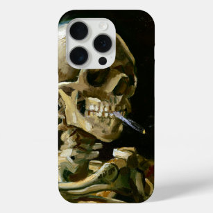 Gogh Head of a Skeleton met een Burning Cigarette iPhone 15 Pro Case