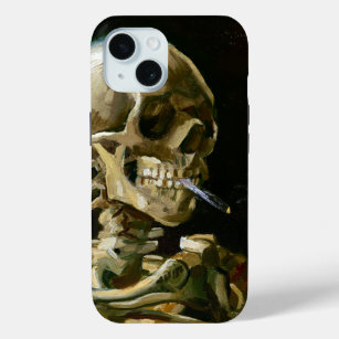 Gogh Head of a Skeleton met een Burning Cigarette iPhone 15 Case